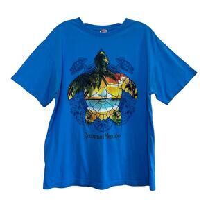 Vintage Y2K VSCO Girl Coconut Girl Turtle Mexico Graphic Tee Womens Size Large